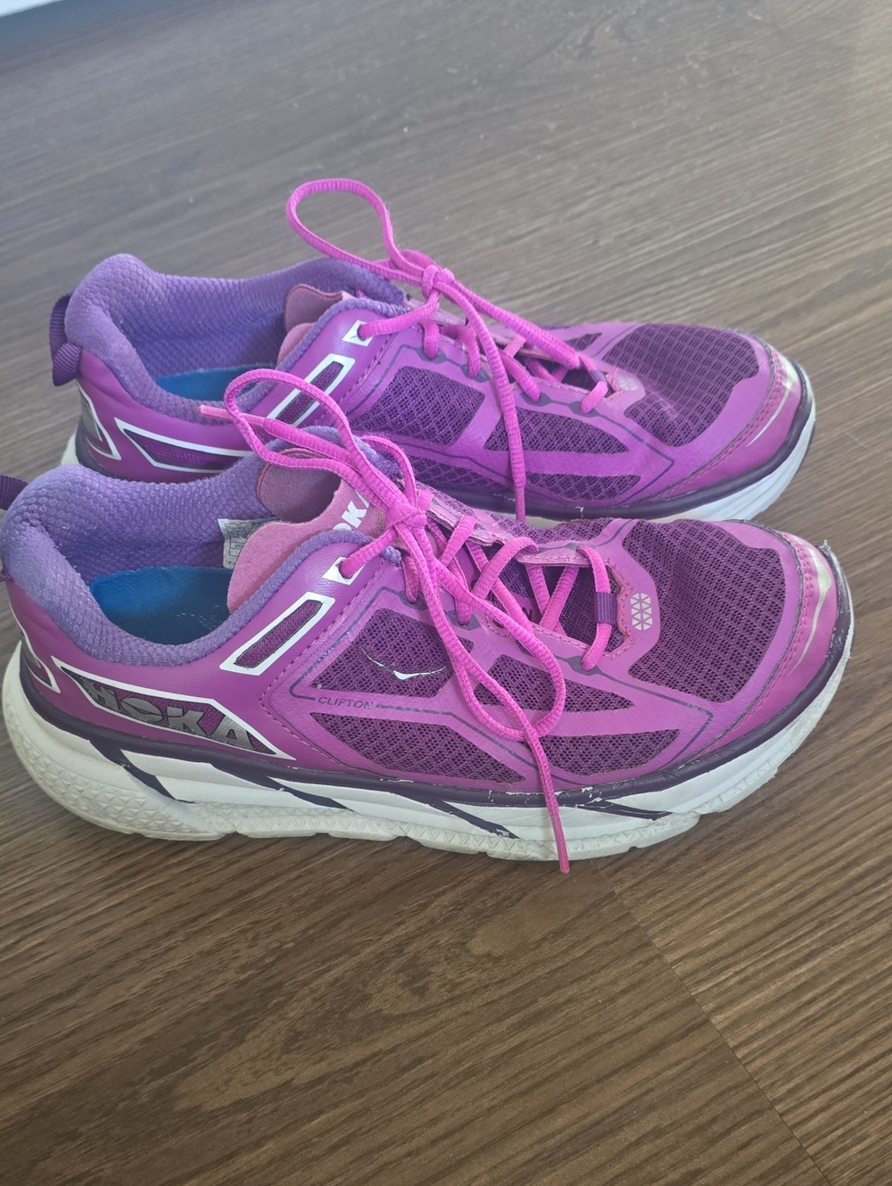 Hoka Women’s Clifton Running Shoes - Purple and‎ Pink 7